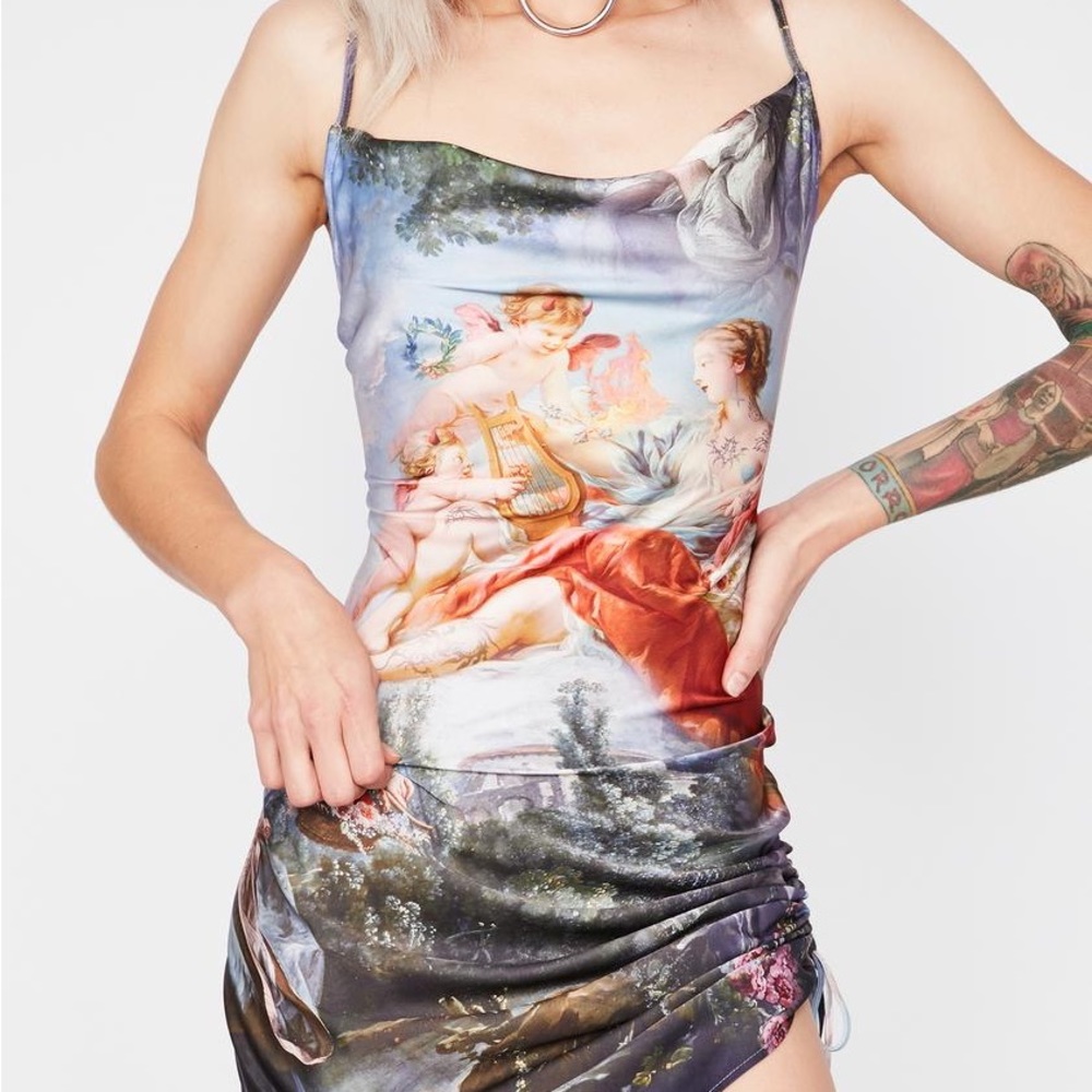 Renaissance Printed Mini Dress